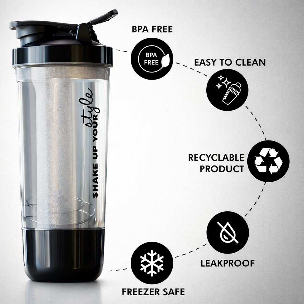 COREFLEX Shaker Bottle Gym Shaker Pro Cyclone,  600ml, Ideal for Protein (Pack of 1)